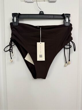 NWT Tory Burch High Waist Cinched Bikini Bottom